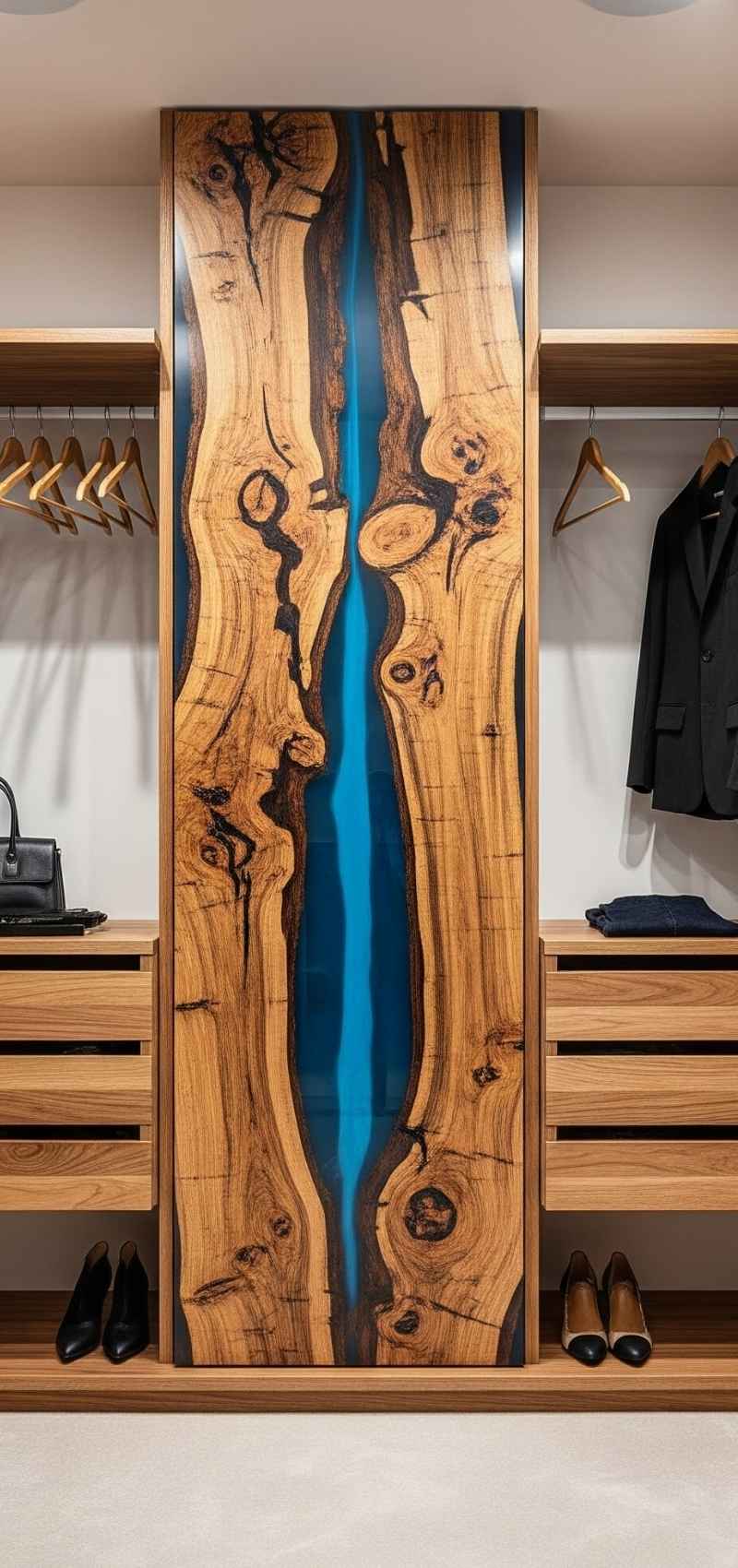 closet de madera y con resina