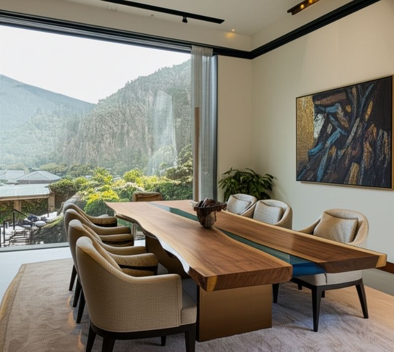 mesa de diseno con resina colombia